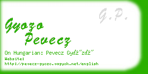 gyozo pevecz business card